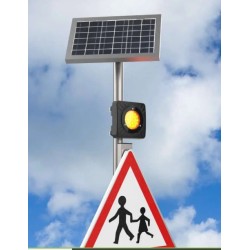 Baliza de semnalizare intermitenta - alimentare panou solar 